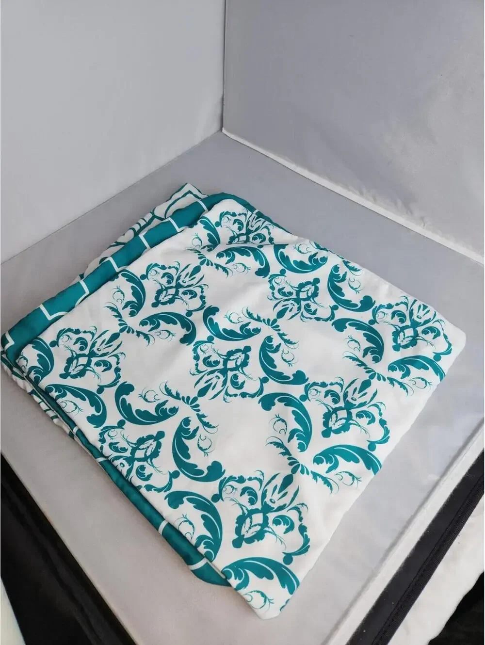 throw pillow covers 151x15, flourdelis, geometric, stars, set of 4, teal & white